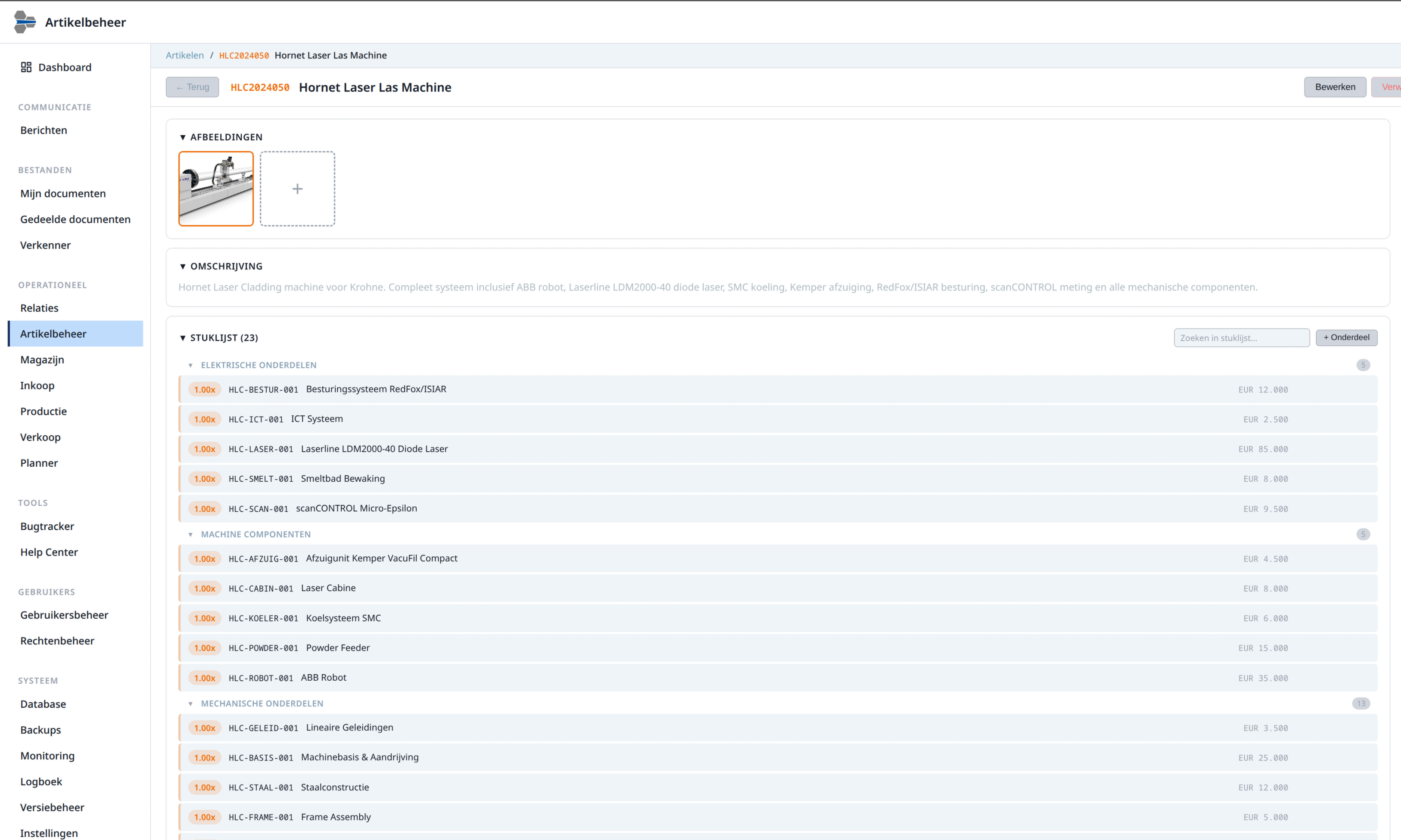 ERP a medida para un fabricante de maquinaria