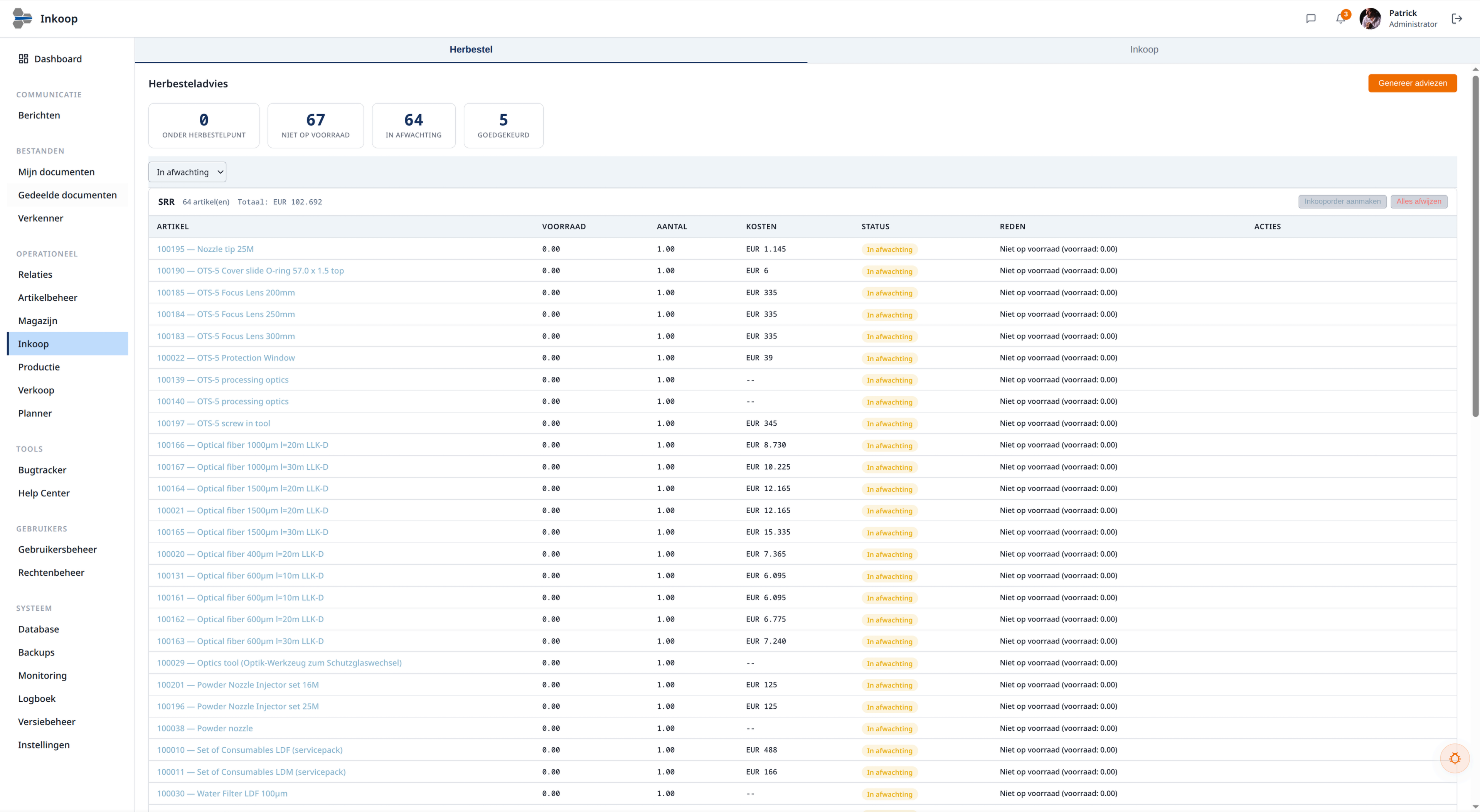 ERP op maat voor een machinebouwer