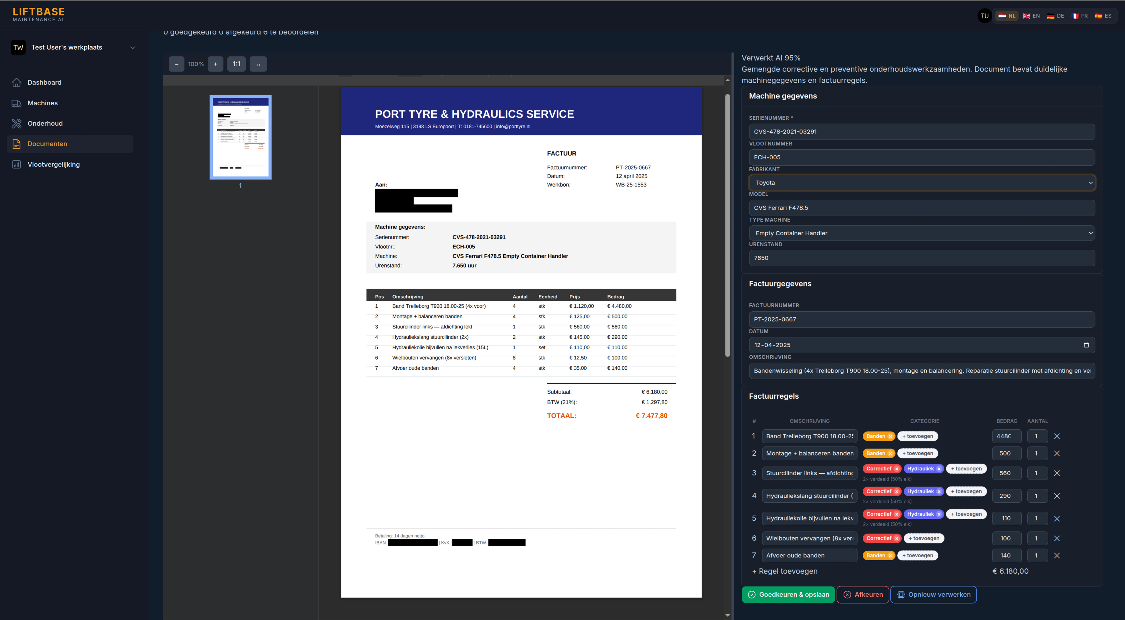AI-gedreven onderhoudsadministratie voor zwaar materieel