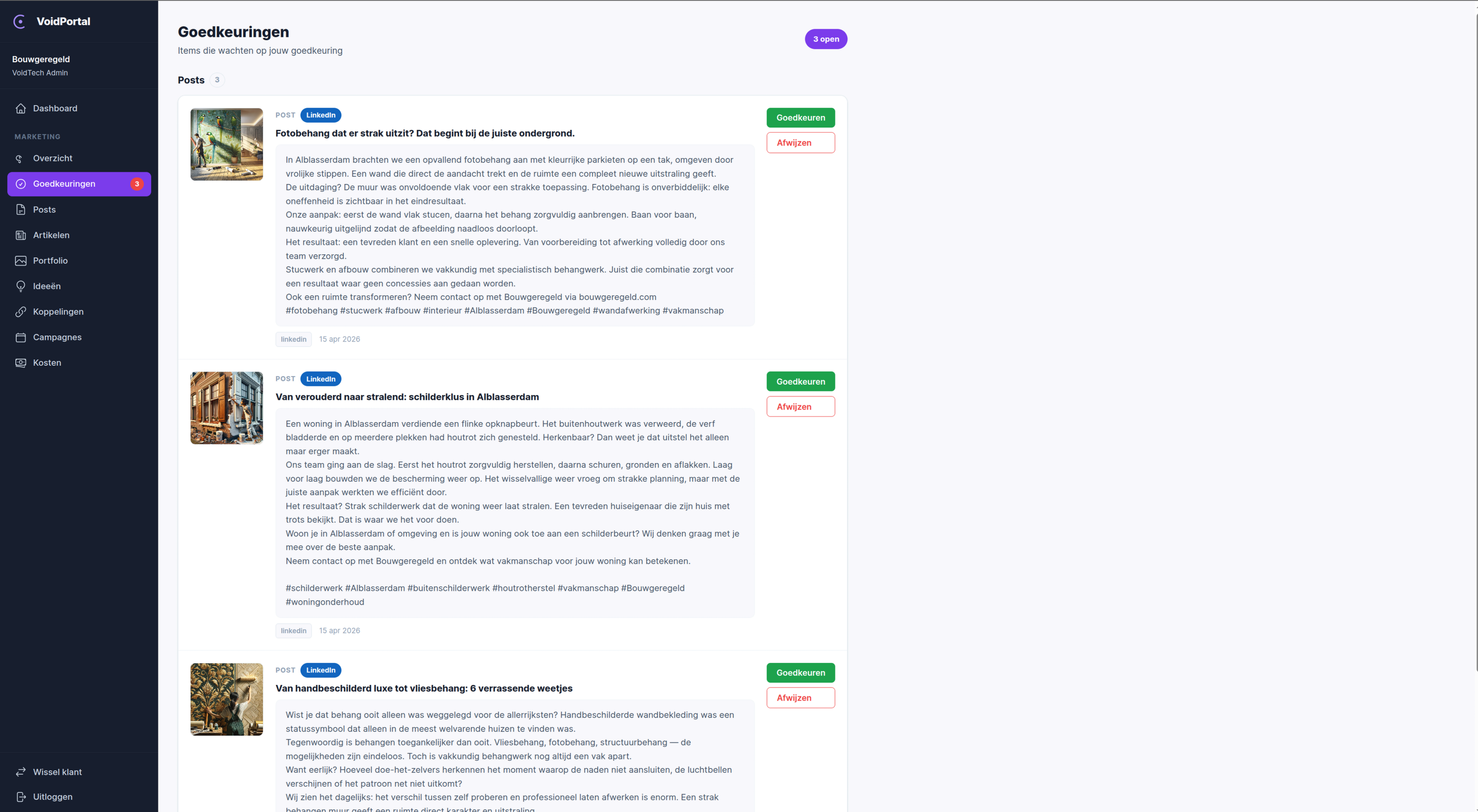 Website met AI-marketingmotor voor een bouwbedrijf